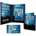 Single Fold ZagaBook Promotional Card with Flat Dental Floss